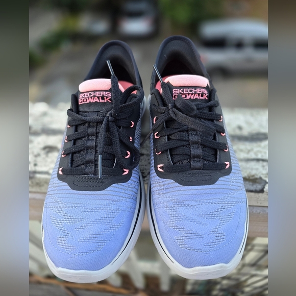 Skechers Shoes - Skechers GOwalk Blue and Pink Sneakers